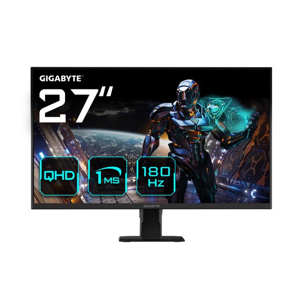Монитор Gigabyte 27" GS27QA черный IPS LED 16:9 HDMI матовая 1000:1 300cd 178гр/178гр 2560x1440 180Hz DP QHD 5.11кг