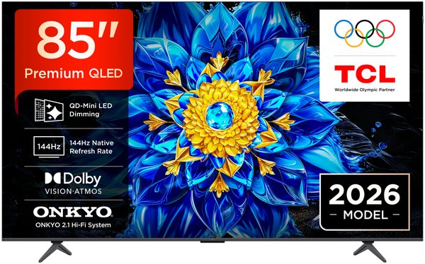 Телевизор QLED TCL 85" 85P8L Premium черный 4K Ultra HD 144Hz Smart TV