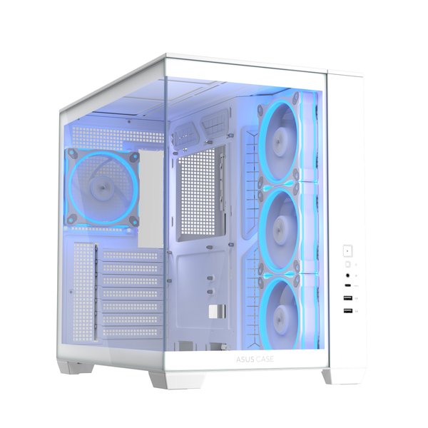 Корпус ASUS A32 Plus, Midi-Tower, белый, 4 x 120 мм