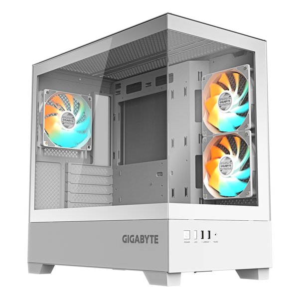 Корпус Gigabyte C201PI белый без БП mATX 9x120mm 3x140mm 2xUSB3.0 audio bott PSU