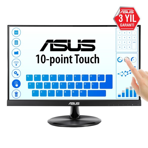 Монитор 21.5" ASUS VT229H IPS 1920x1080, 60 Гц, 5 мс, 16:9, 250 кд/м2, 1xHDMI, сенсорный, черный