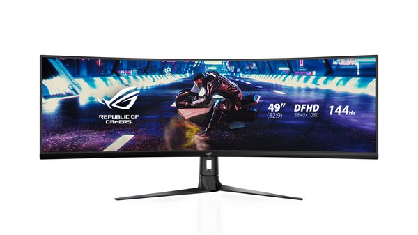 Монитор 49" ASUS ROG Strix XG49VQ VA 3840x1080, 144 Гц, 4 мс, 32:9, 450 кд/м2, 2xHDMI, 1хDP, изогнутый, черный