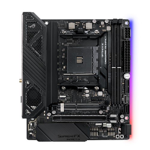 Материнская плата ASUS ROG CROSSHAIR VIII IMPACT, AM4, AMD X570, 2xDDR4, 4xSATA, 2xM.2, 1xPCIe 4.0 x16, 1x1Gb LAN, Wi-Fi 6, Bluetooth 5.0, 1xUSB-C 10Gbps, 5xUSB-A 10Gbps, 2xUSB-A 5Gbps, 7.1, Mini-DTX