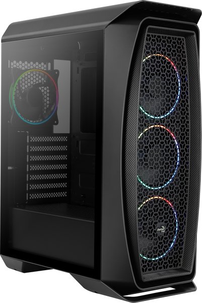 Компьютерный корпус Aerocool/Formula Aero One Eclipse-G-BK-v1 черный без БП ATX 4x120мм 2xUSB 3.0 audio