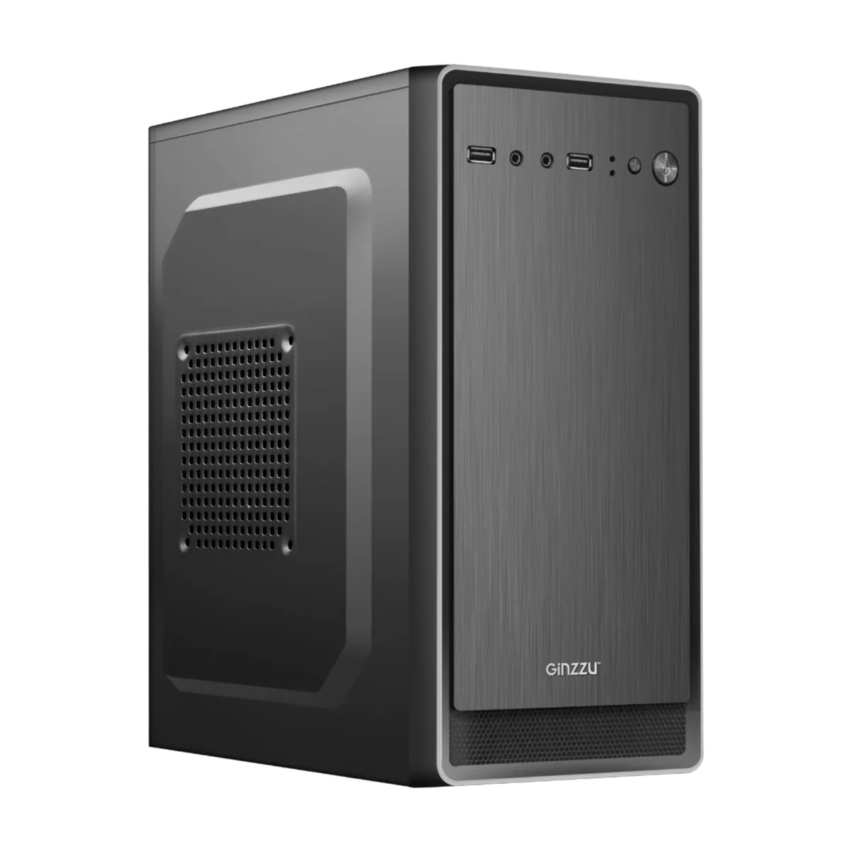Компьютерный корпус Ginzzu B180 2хUSB 2.0,AU w/o PSU