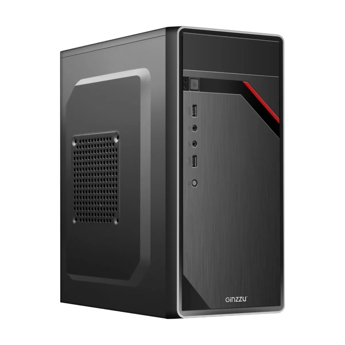 Компьютерный корпус Ginzzu D180 2хUSB 2.0,AU w/o PSU