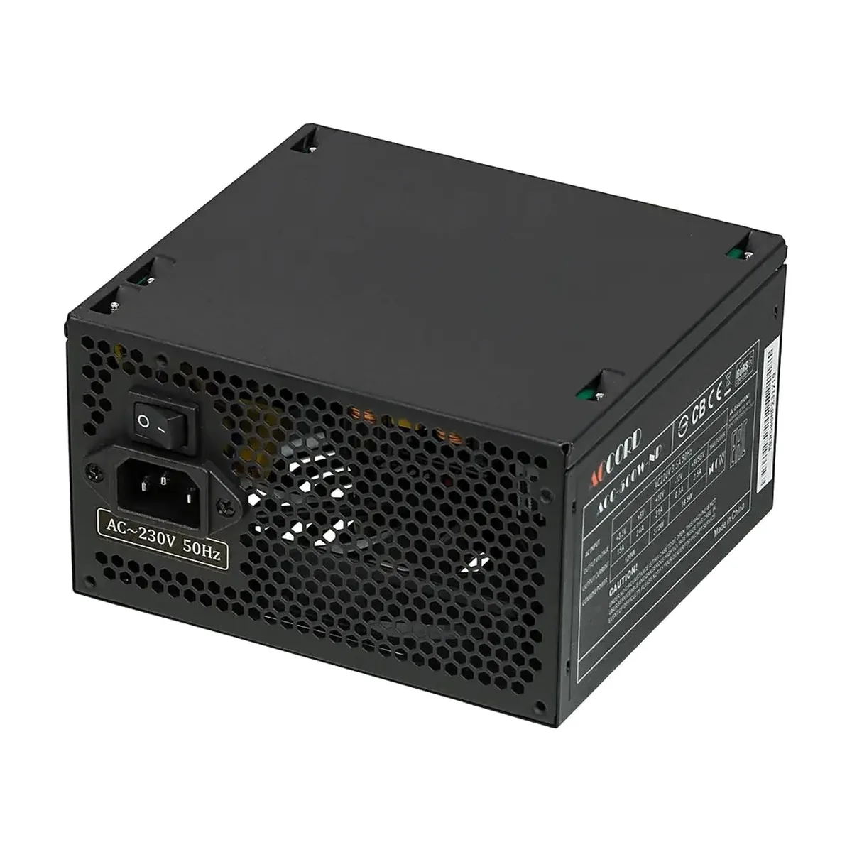 Блок питания Accord ACC-500W-NP, 500Вт, 120мм, черный