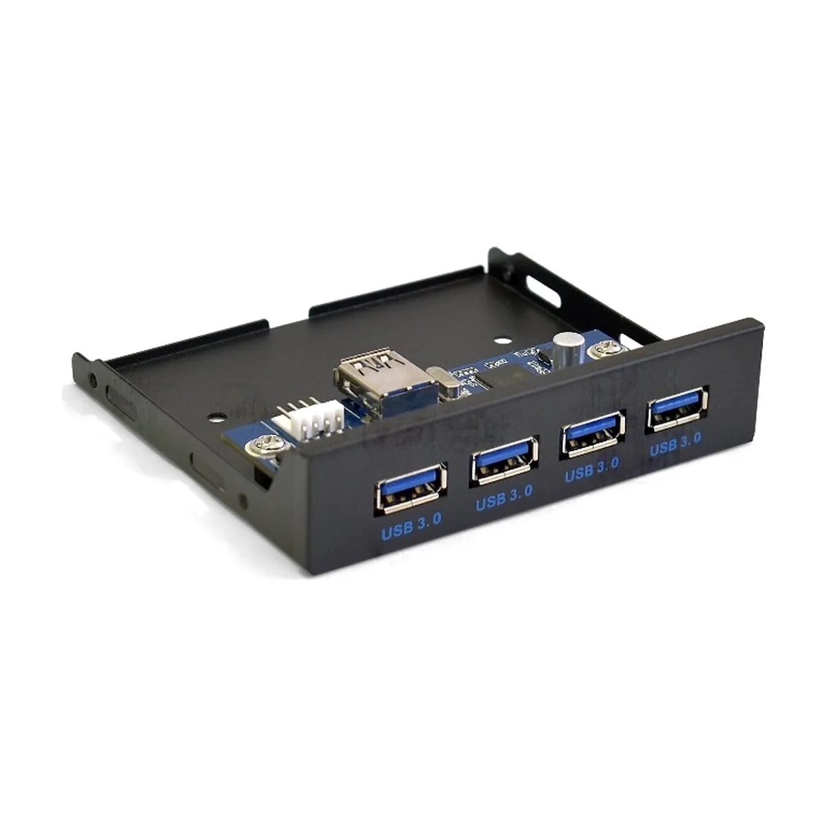 Планка USB на переднюю панель ExeGate U3H-625, 3,5", 4*USB3.0, черная, металл, подсоединение к мат. плате