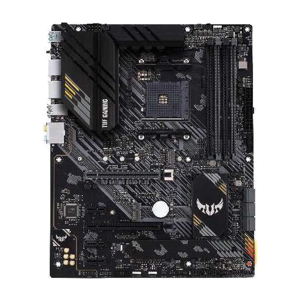 Материнская плата ASUS TUF GAMING B550-PLUS, AM4, AMD B550, 4xDDR4, 6xSATA, 2xM.2, 1xPCIe 4.0 x16, 1xPCIe 3.0 x16, 3xPCIe x1, DisplayPort, HDMI, 1x2.5Gb LAN, USB Type-C, 5x3.5 мм, 7.1, ATX