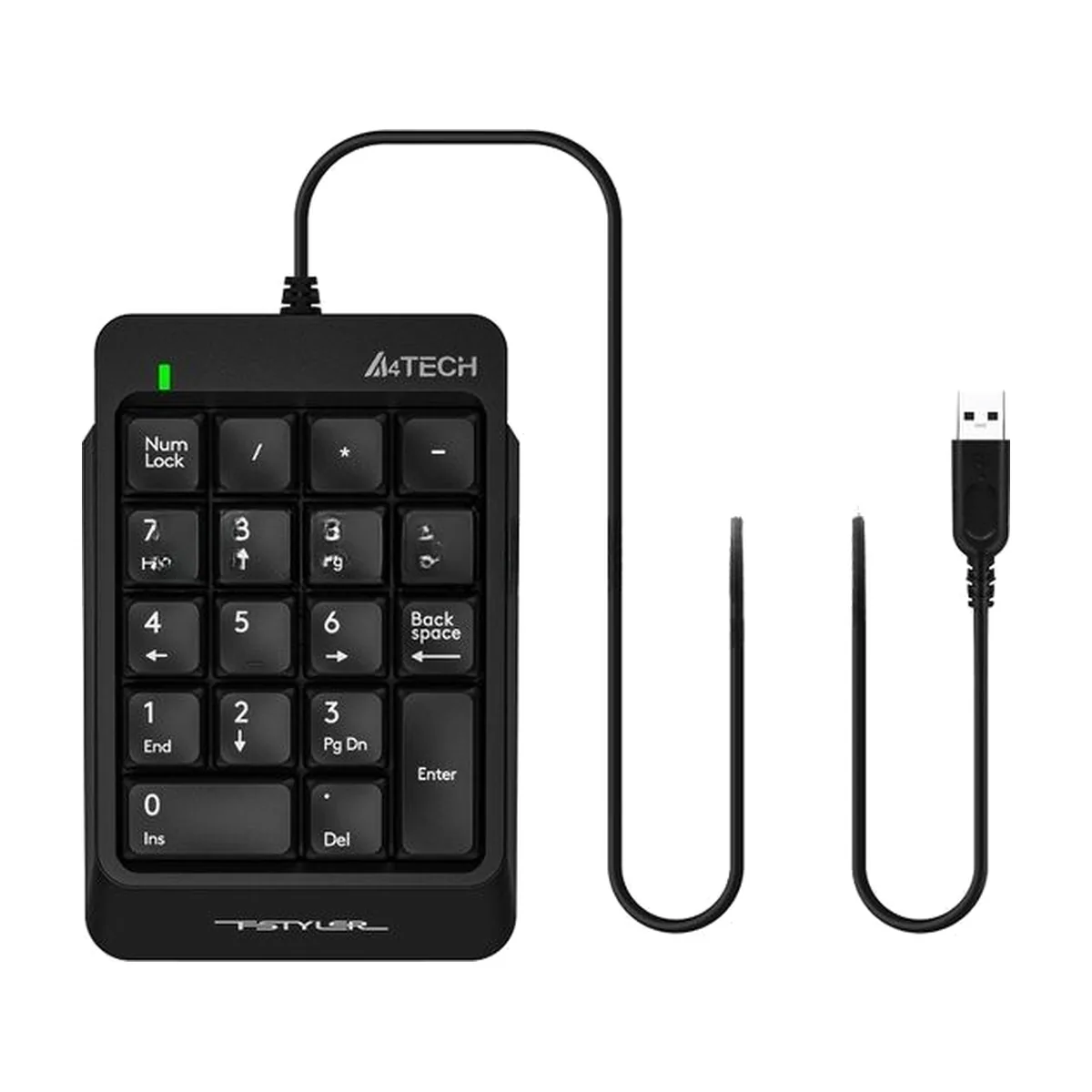 Числовой блок проводной A4Tech Fstyler FK13P, USB, черный