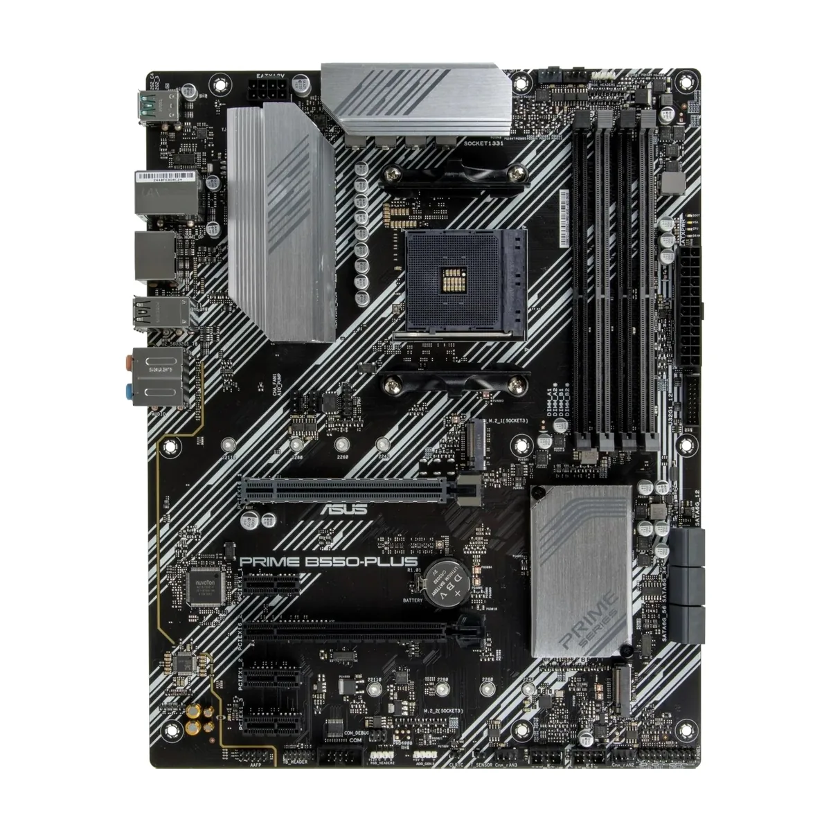 Материнская плата ASUS PRIME B550-PLUS, AM4, AMD B550, 4xDDR4, 6xSATA, 2xM.2, 1xPCIe 4.0 x16, DisplayPort, HDMI, 1x1Gb LAN, USB Type-C, 5x3.5 мм, 7.1, ATX