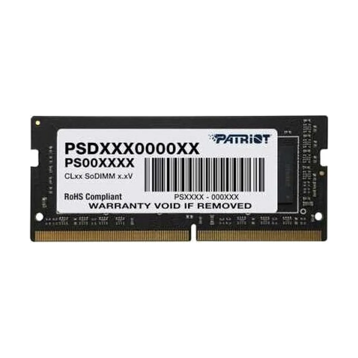 Оперативная память Patriot Signature, DDR4, 32GB (1x32 GB), 3200 MHz, CL22, SO-DIMM