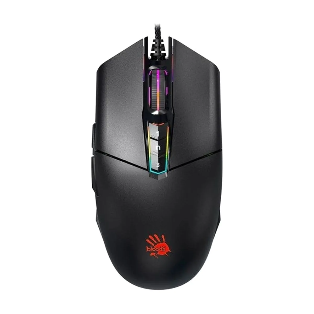 Мышь проводная A4Tech Bloody P91s черный, 8000 dpi, USB Type-A, кнопки - 8