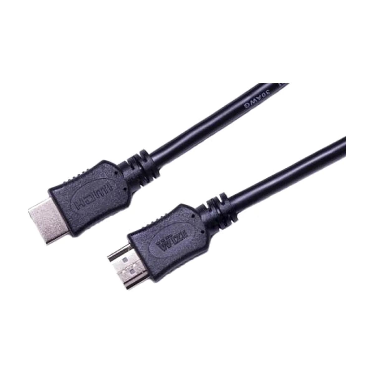 Кабель HDMI C-HM-HM-7.5M Wize, 7.5 м, v.2.0, 19M/19M, позол.разъемы, экран, черный, пакет