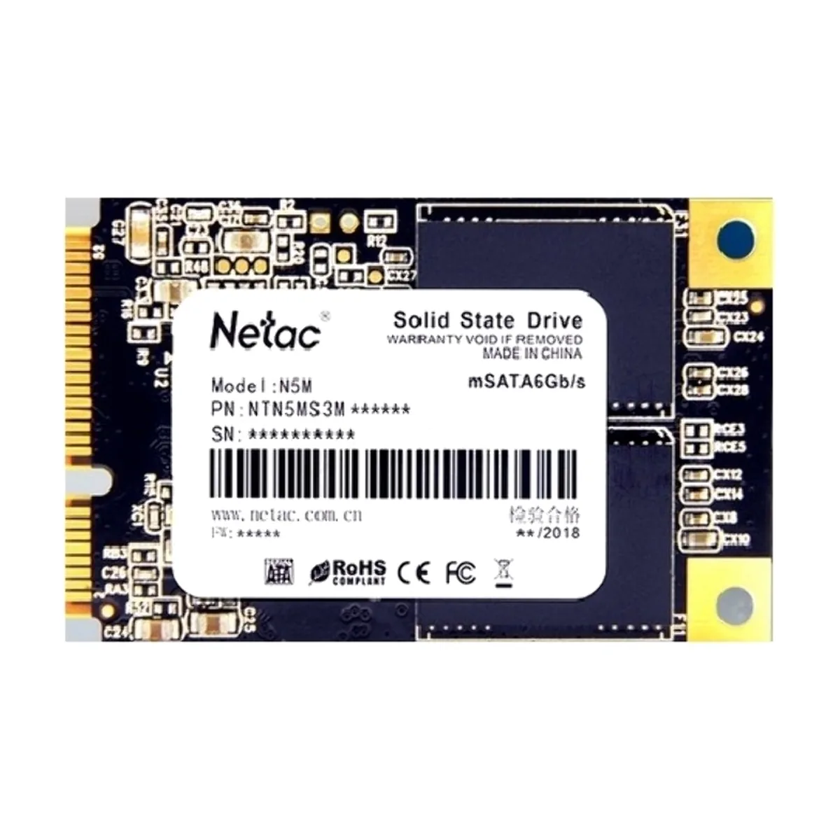 Накопитель SSD Netac N5M, 2048GB, mSATA, R/W 545/500