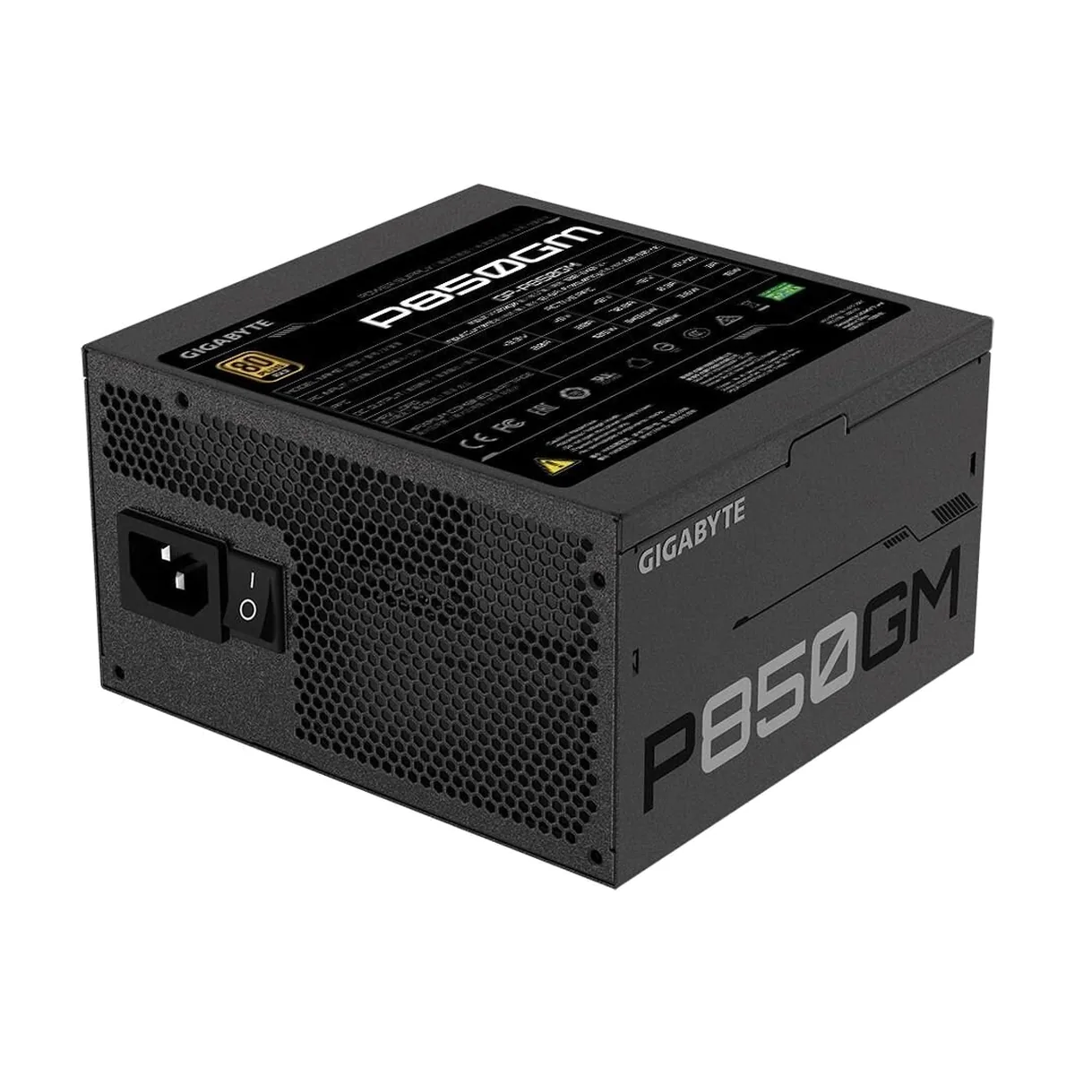 Блок питания Gigabyte GP-P850GM RTL, 850Вт, 80 PLUS Gold, 120мм, модульный, черный