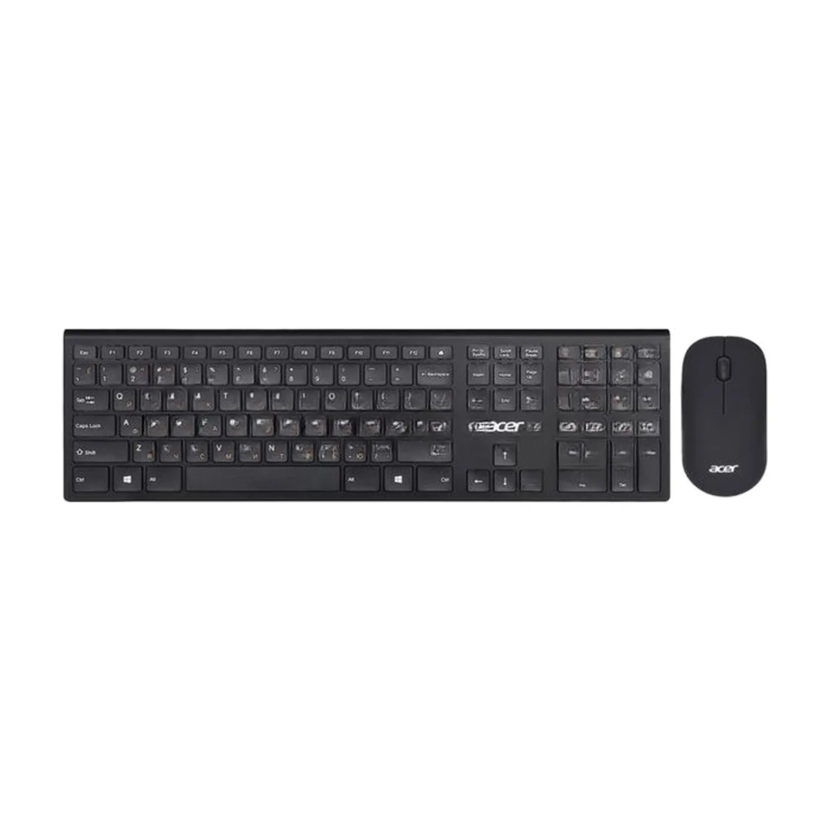 Комплект клавиатура+мышь Acer OKR030 беспроводной, USB, 1200 DPI, чёрный