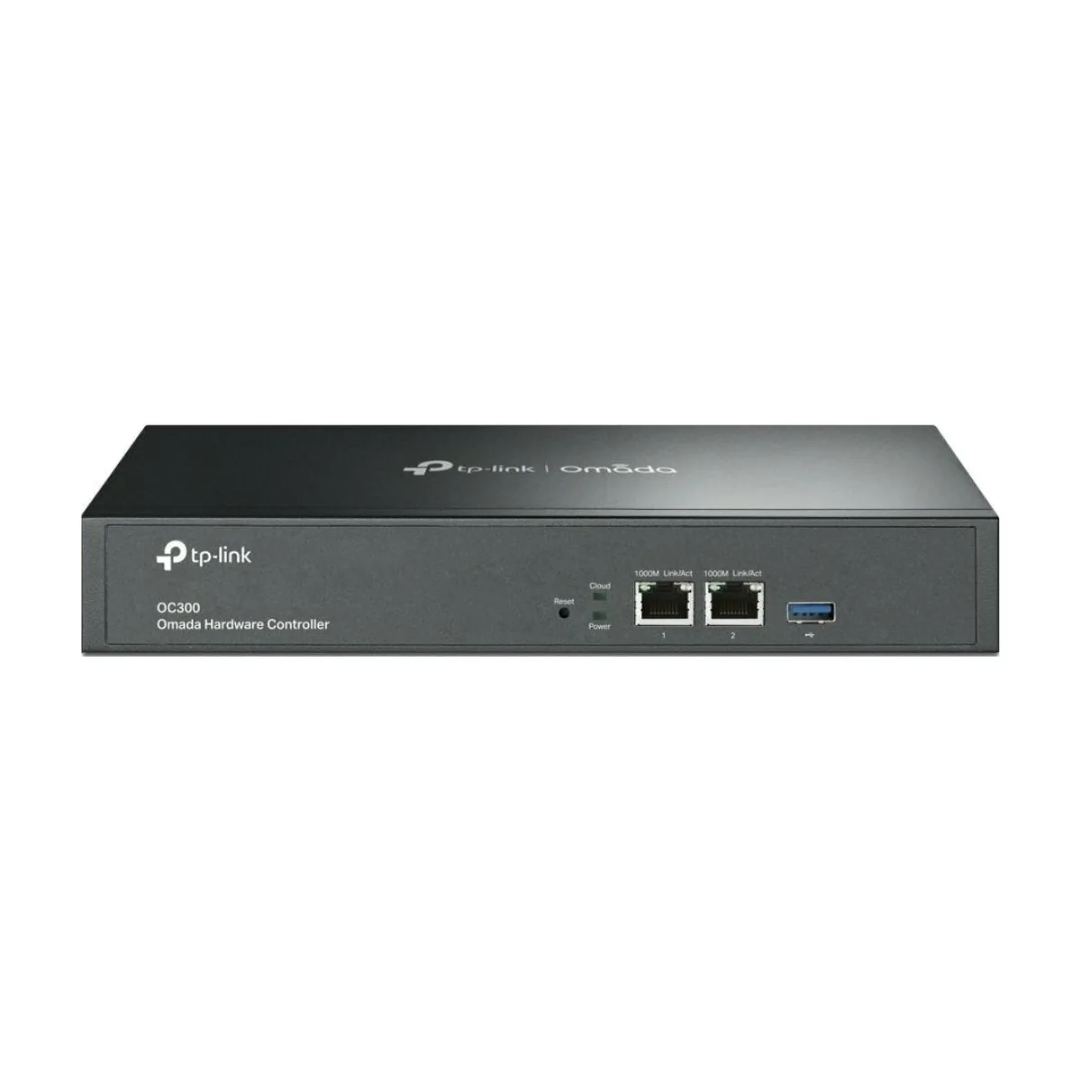 Контроллер TP-Link Omada hardware Controller OC300, 2 gigabit ethernet ports, 1 USB 3.0 port, managed up to 500 Omada Access Points/Switch/Gateway, support batch configuration, firmware upgradation, intelligent network monitoring and captive portal, easy management via Omada APP/Web UI/Cloud access.