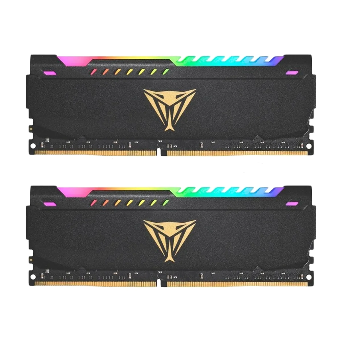 Оперативная память Patriot Viper Steel, DDR4, 32GB (2x16GB), 3200MHz, CL18, DIMM, с радиатором, RGB, черный