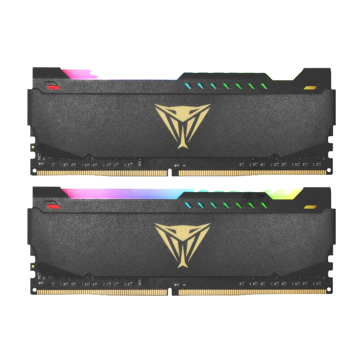 Оперативная память Patriot Viper Steel, DDR4, 16GB (2x8GB), 3200MHz, CL18, DIMM, с радиатором, RGB, черный