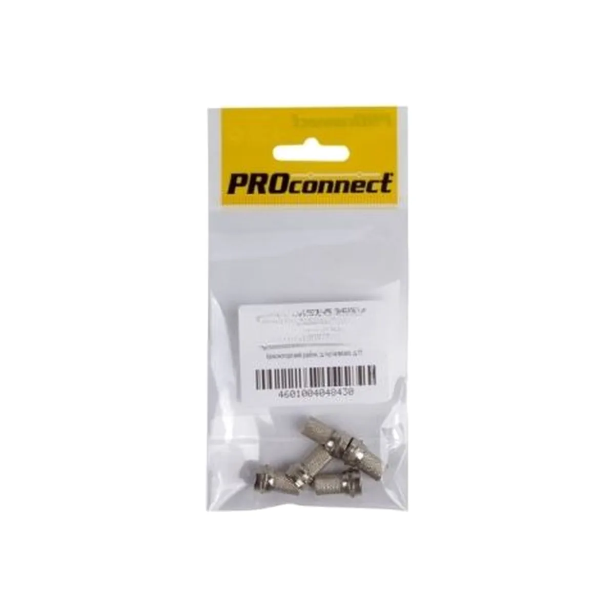 Разъем антенный на кабель PROconnect, штекер F для кабеля RG-6, (5шт.) (пакет)