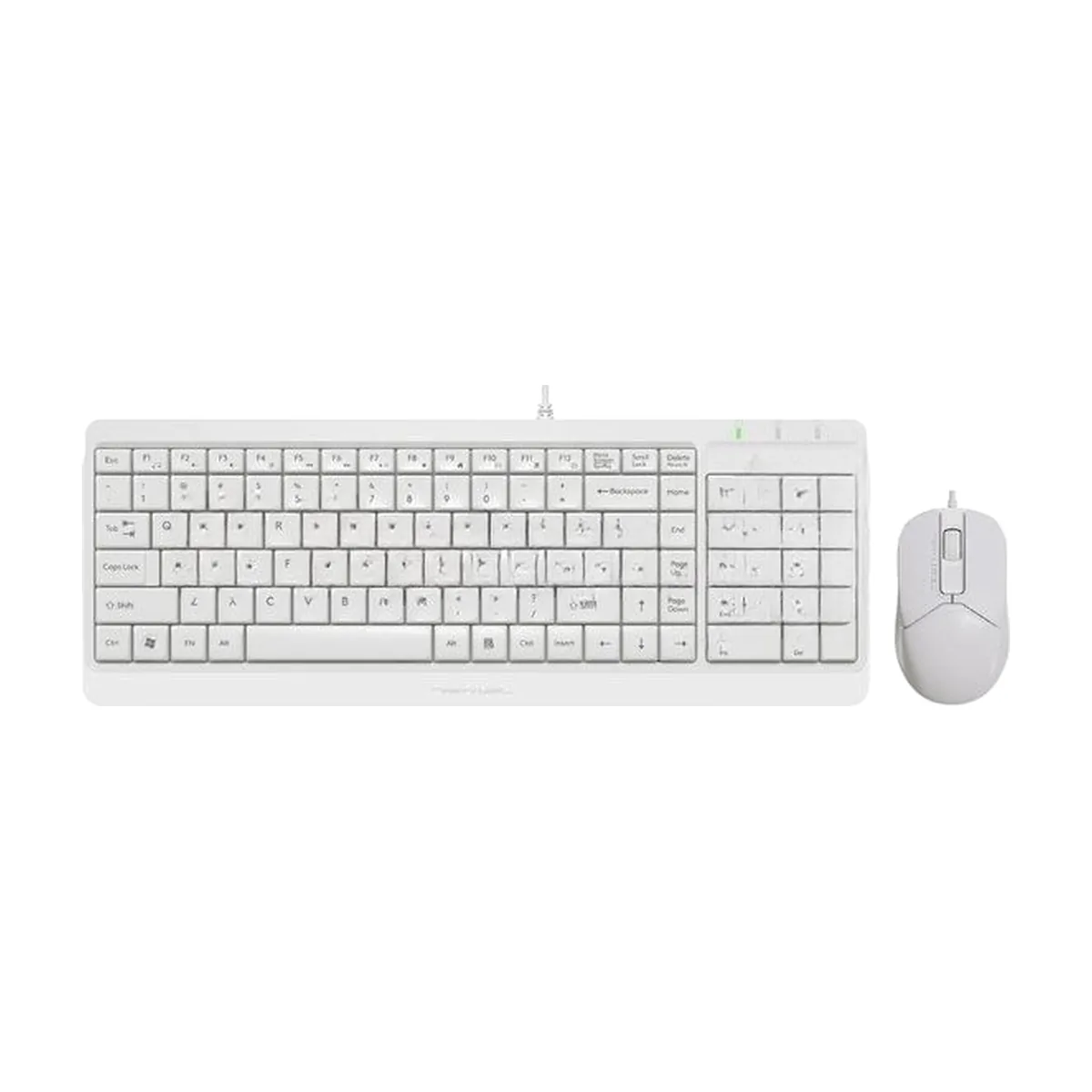 Комплект клавиатура+мышь A4Tech FStyler F1512 проводной, USB, 1200 DPI, белый