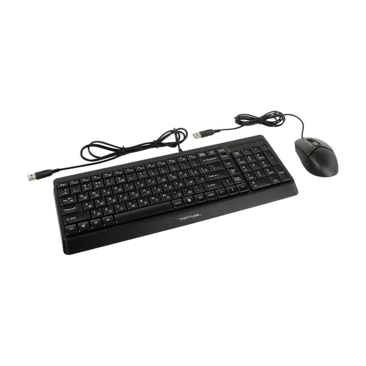 Комплект клавиатура+мышь A4Tech FStyler F1512 проводной, USB, 1200 DPI, черный