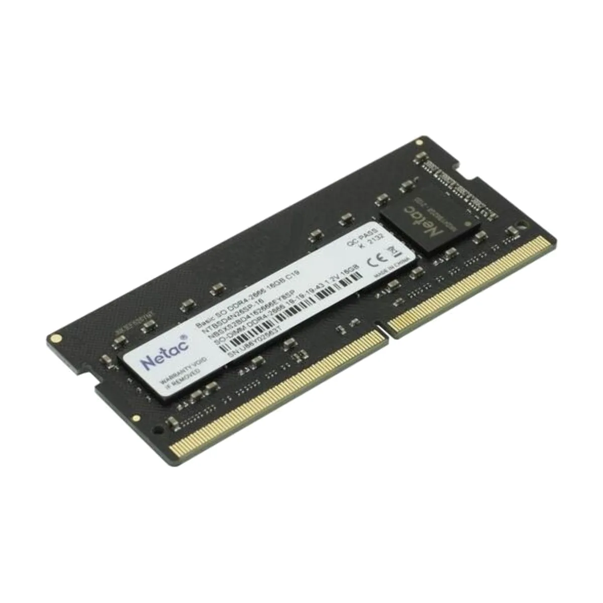 Оперативная память NETAC Basic, DDR4, 8GB (1x8GB), 2666MHz, CL19, SO-DIMM