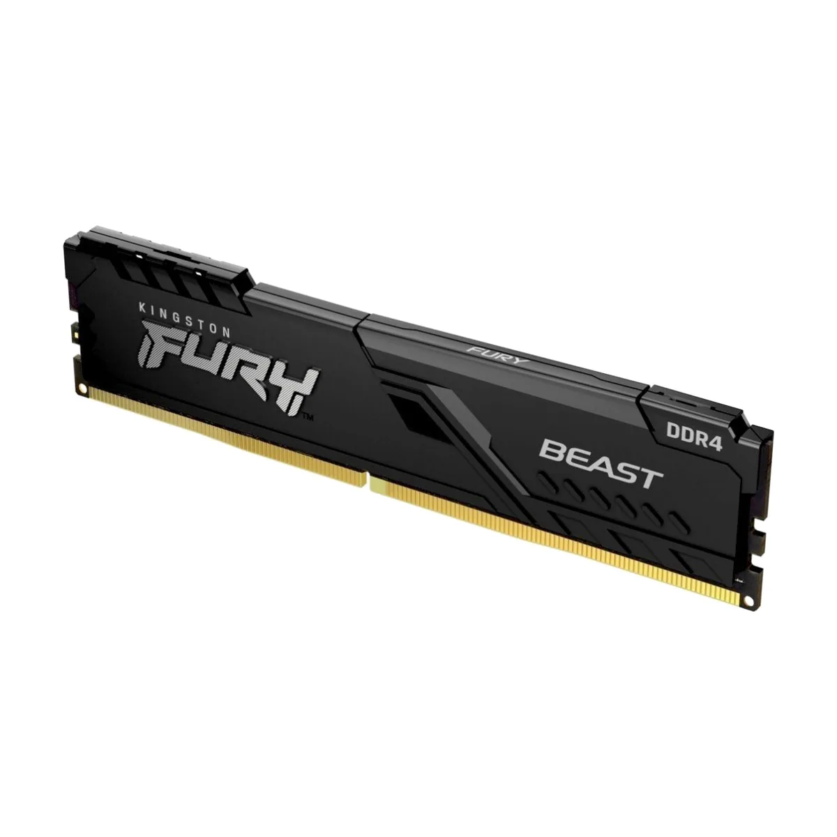 Оперативная память Kingston Fury Beast, DDR4, 16GB (1x16GB), 3200MHz, CL16, DIMM, с радиатором, черный