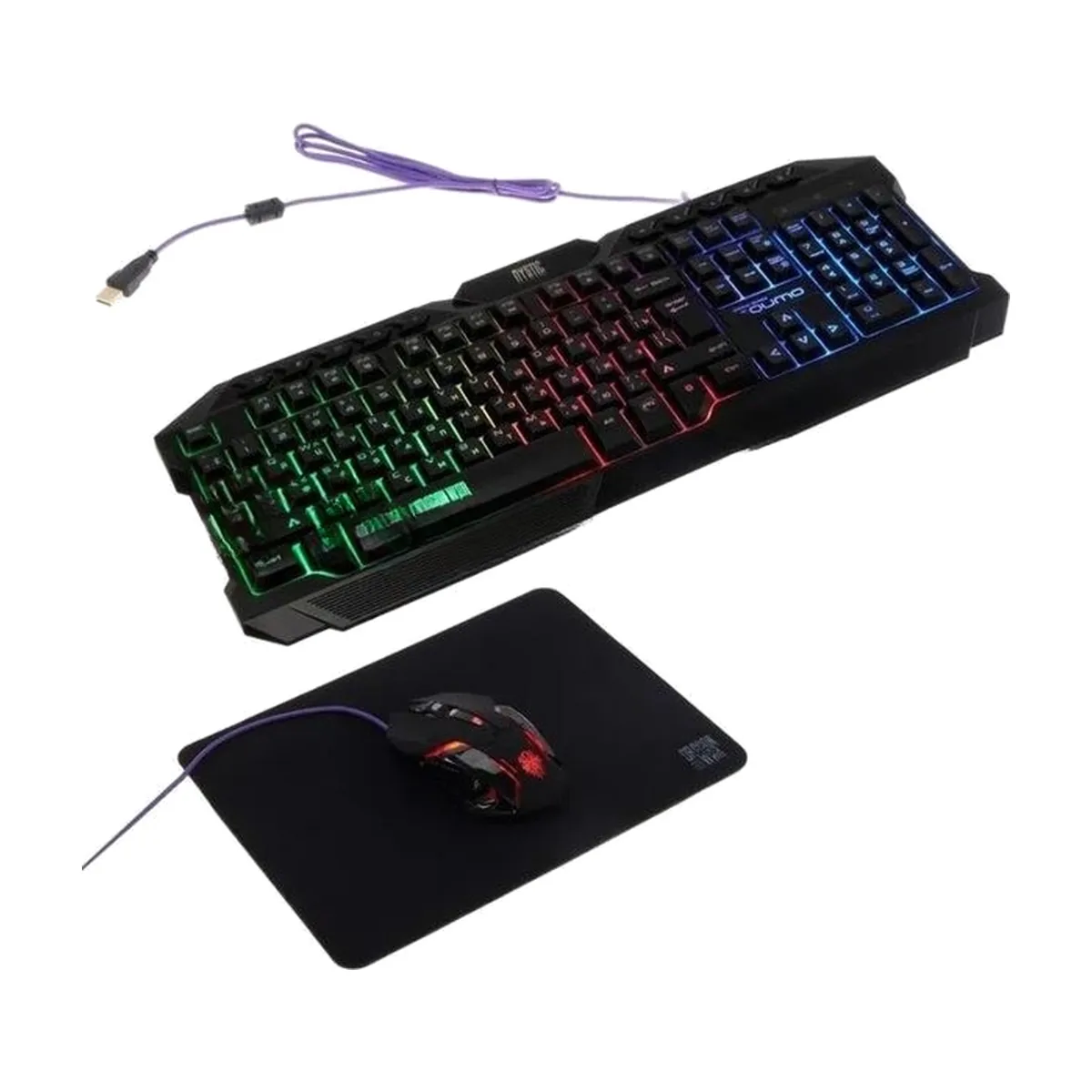Комплект клавиатура+мышь Qumo Mystic K58/M76 проводной, USB, 3200 DPI, чёрный