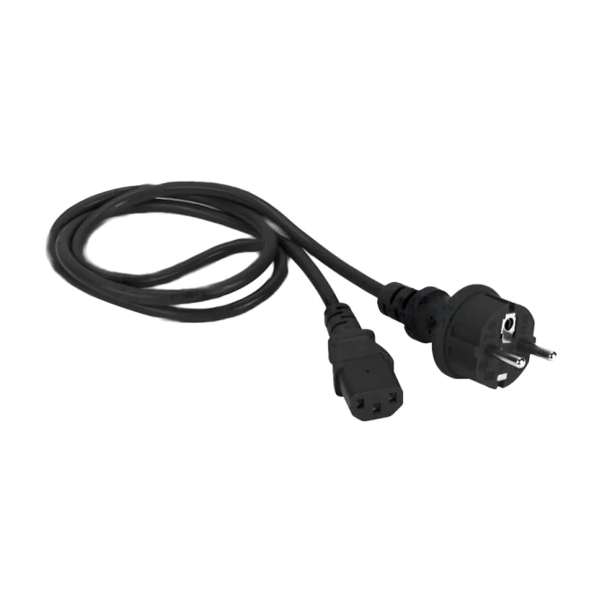 Шнур питания LANMASTER C13-Schuko прямая, 3х0.75, 220В, 10А, черный, 7 м.