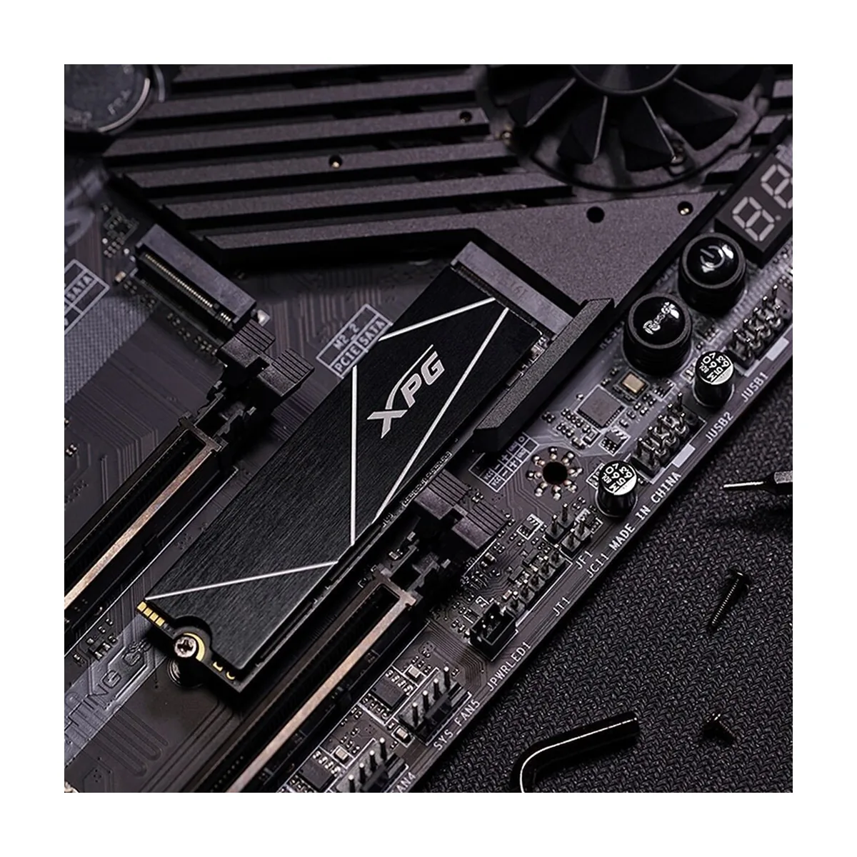 Накопитель SSD ADATA XPG BLADE S70, 1Tb, PCIe 4.0 x4, M.2 2280, NVMe, R/W 7400/5500, с радиатором