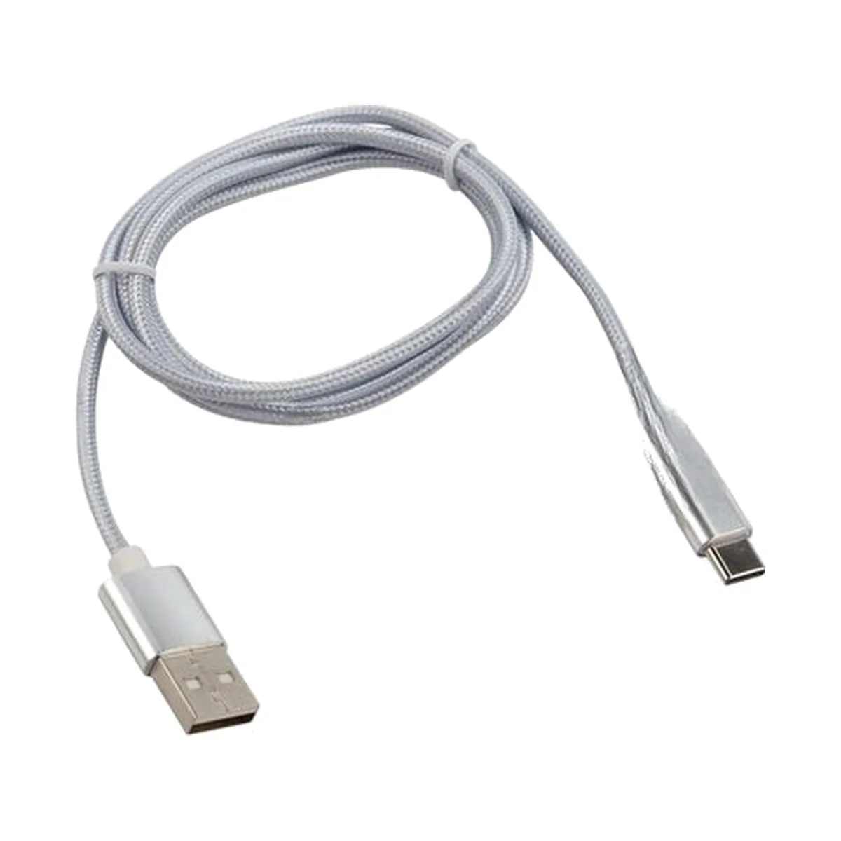 Кабель USB-Type-C Rexant 2A/nylon/silver/1м