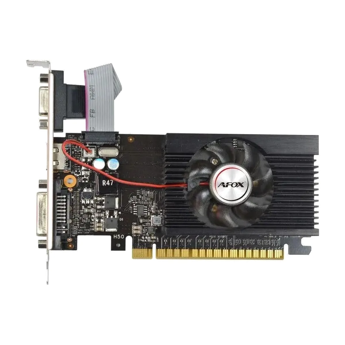 Видеокарта AFOX GeForce GT 710, 2 GB DDR3, 64 bit, HDMI, DVI-D, VGA, GPU 954 MHz
