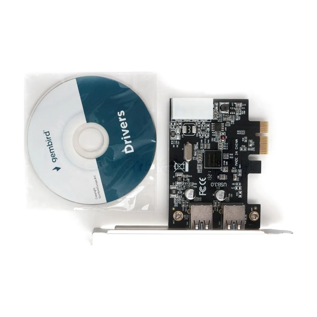 Контроллер USB Gembird SPCR-01, в PCI, порты: 2 внешн. USB 3.0
