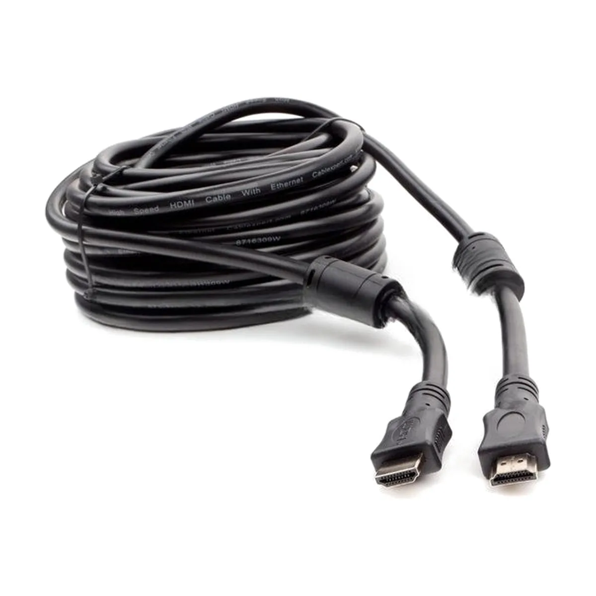 Кабель HDMI Cablexpert CCF2-HDMI4-15M, 19M/19M, v2.0, медь, позол.разъемы, экран, 2 фер.кольца, 15м, черный, пакет