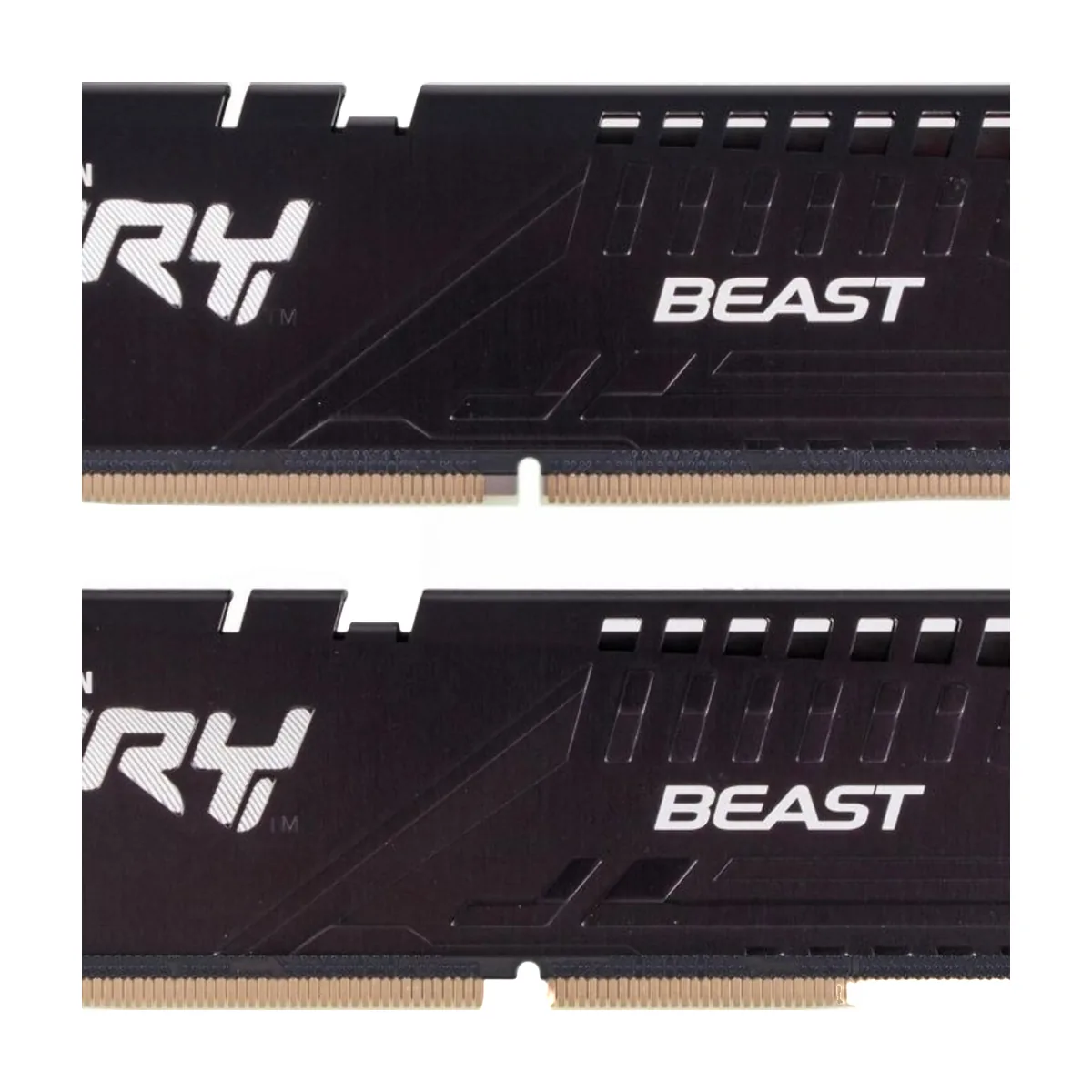 Оперативная память Kingston Fury Beast, DDR5, 32GB (2x16GB), 5200MHz, CL40, DIMM, радиатор, черный