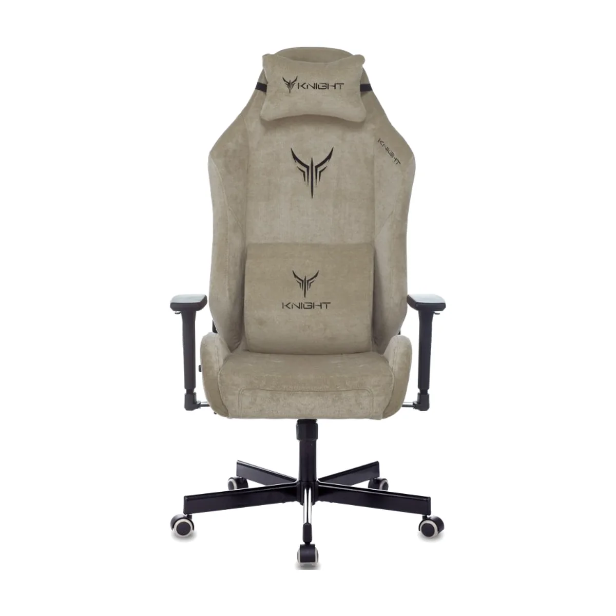 Кресло игровое Бюрократ Knight N1 Fabric бежевый Light-21, с подголов. крестовина металл