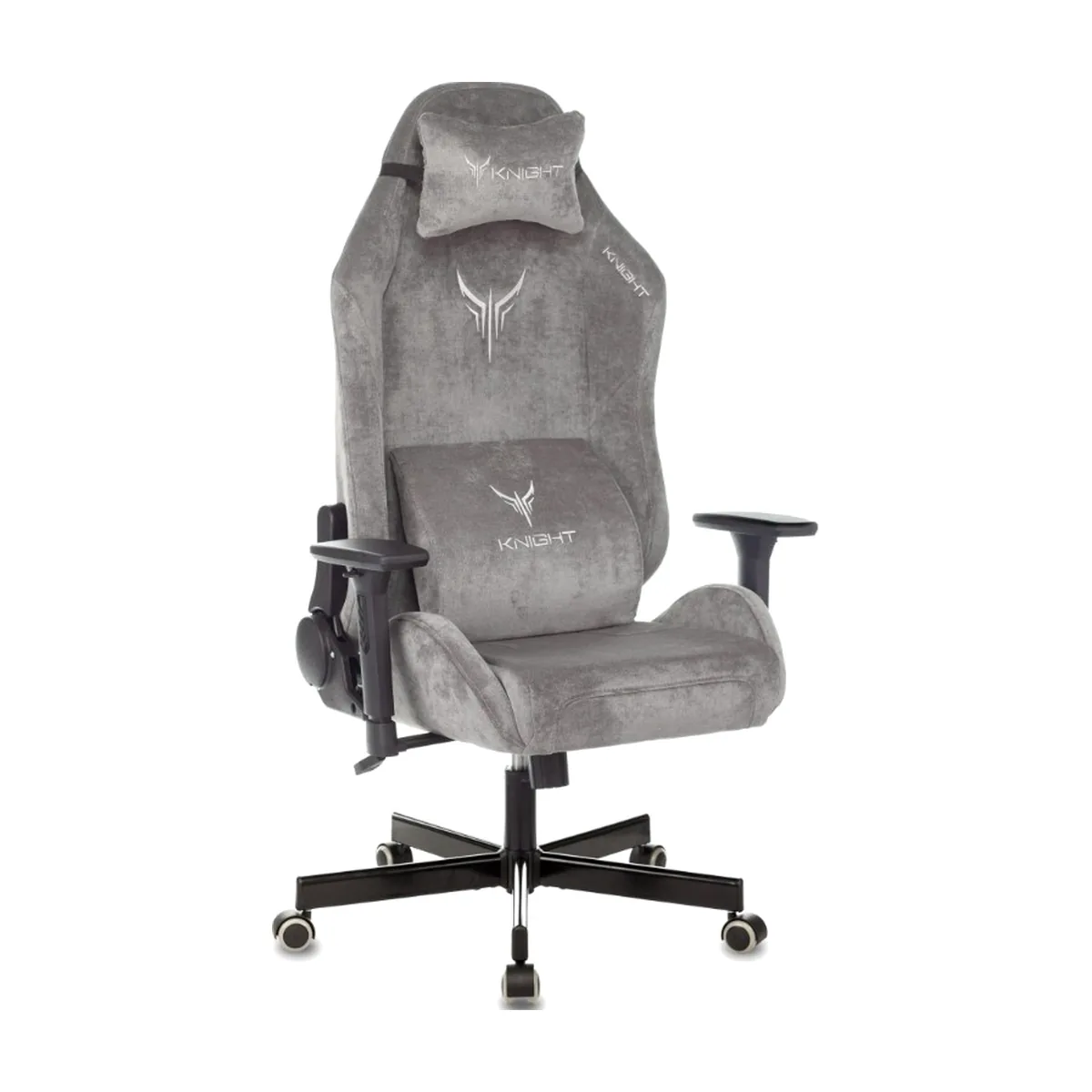 Кресло Бюрократ Knight N1 Fabric серый, ткань, 120 кг, механизм качания