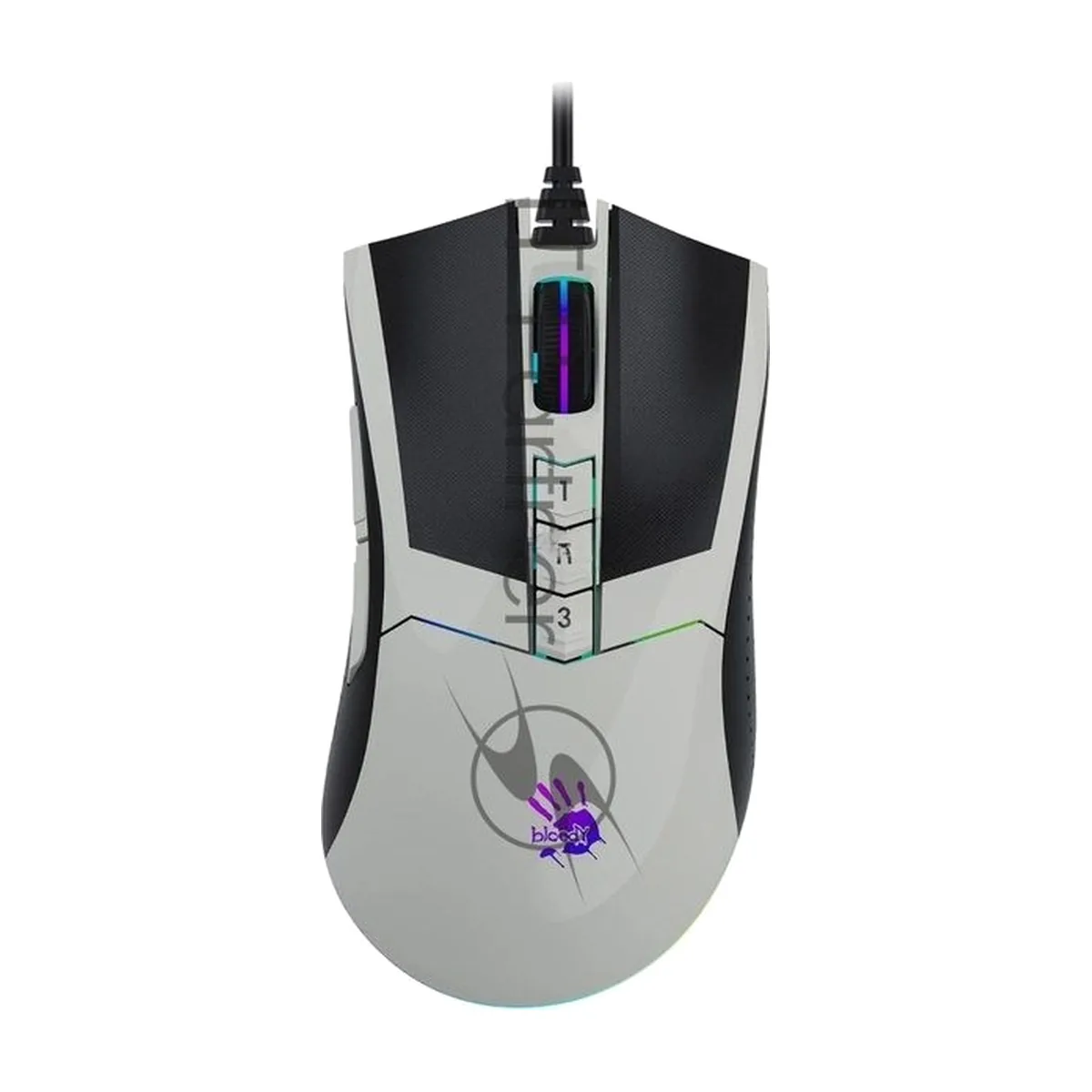Мышь проводная A4Tech Bloody W90 Max белый/черный, 10000 dpi, USB, кнопки - 10