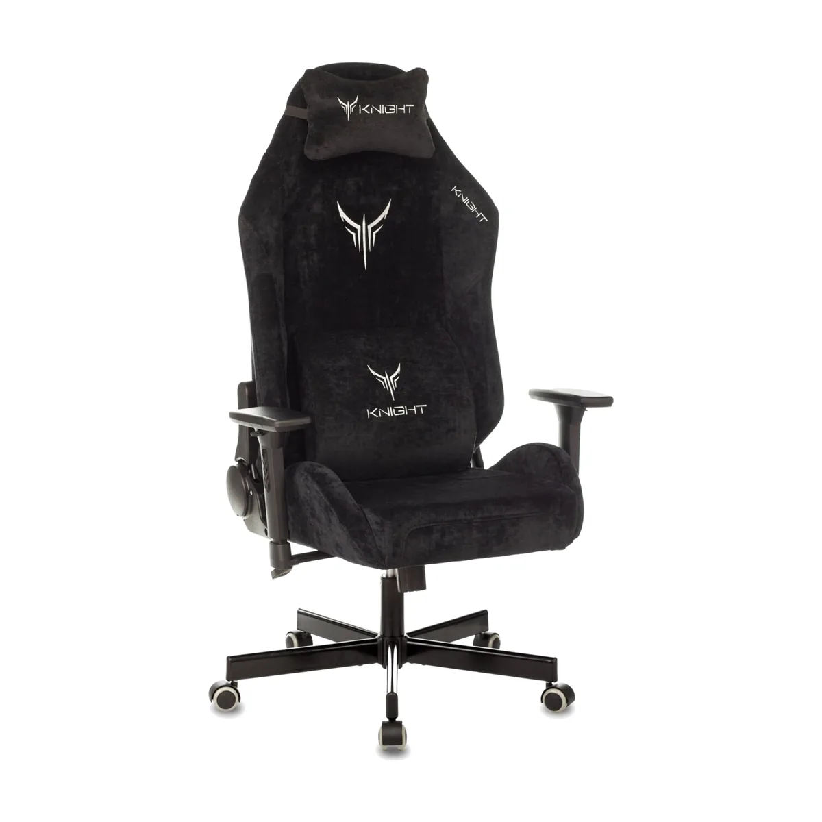 Кресло игровое Бюрократ Knight N1 Fabric черный Light-20, с подголов. крестовина металл