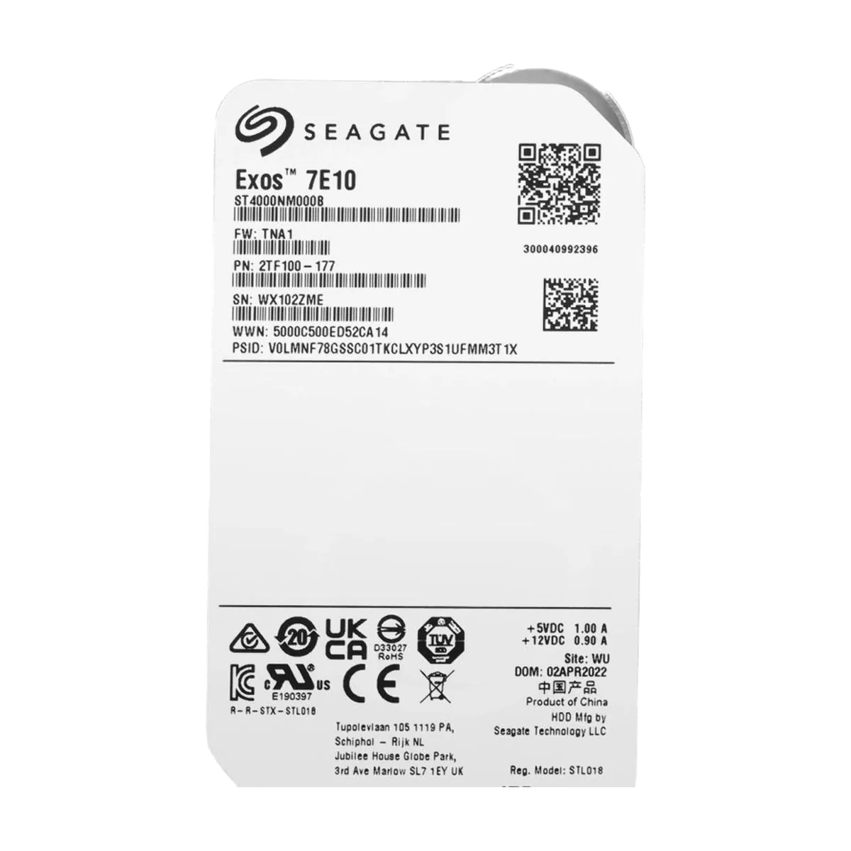 Жесткий диск Seagate HDD 4Tb 7200rpm Exos 7E10 512N (3.5'/ SATA 6Gb/s )