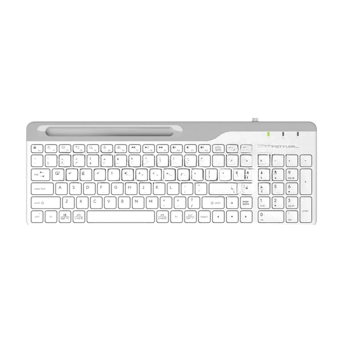 Клавиатура проводная A4Tech Fstyler FK25, USB, белый/серый