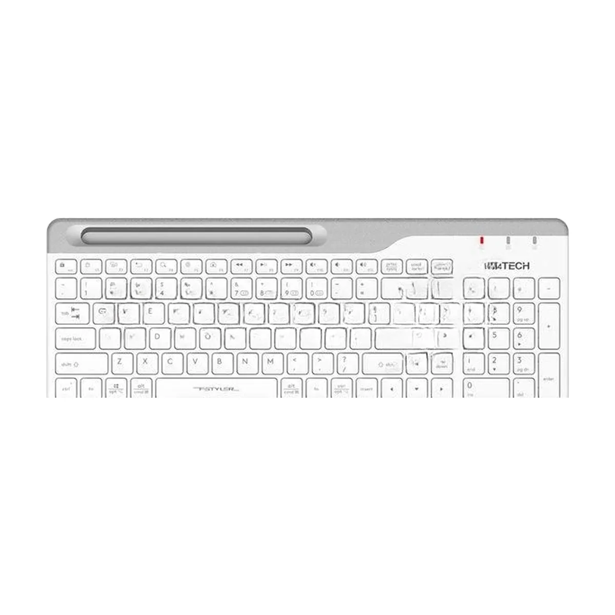 Клавиатура беспроводная A4Tech Fstyler FBK25, USB, Bluetooth/Радиоканал, белый/серый