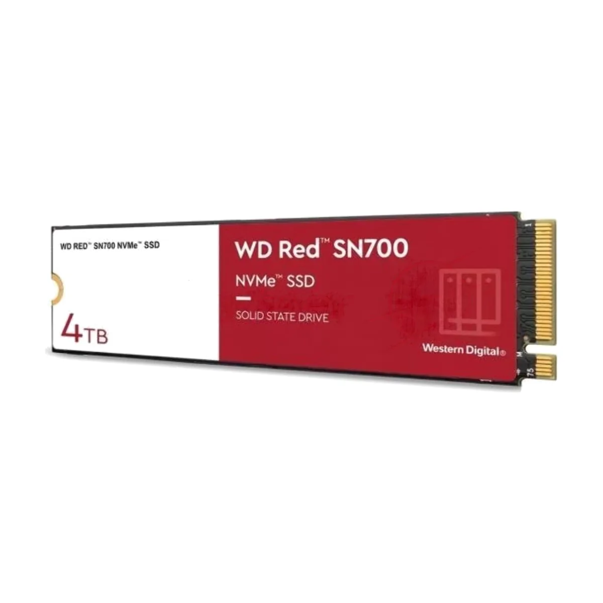 Накопитель SSD WD Red SN700 WDS400T1R0C, 4Tb, PCIe 3.0 x4, M.2 2280, NVMe, R/W 3400/3100
