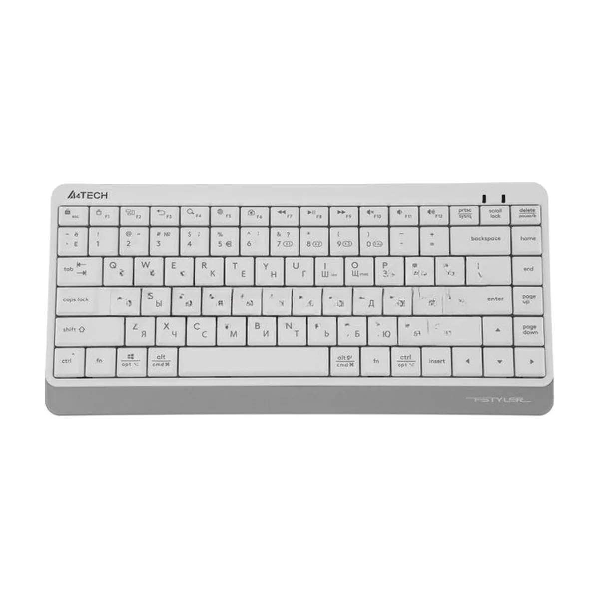 Клавиатура беспроводная A4Tech Fstyler FBK11 USB, Bluetooth/Радиоканал, белый/серый