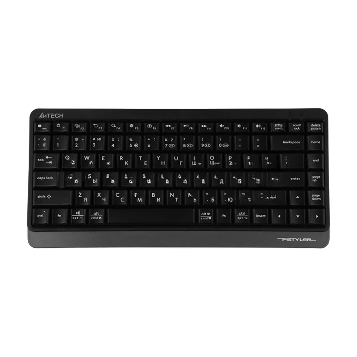 Клавиатура беспроводная A4Tech Fstyler FBK11, USB, Bluetooth/Радиоканал, черный/серый