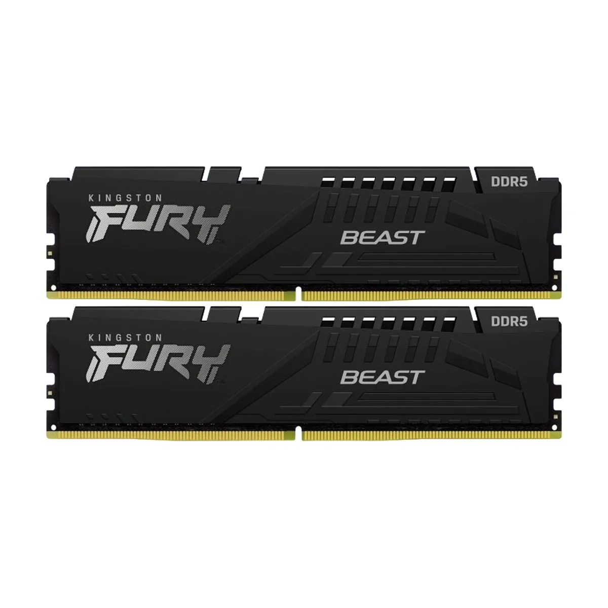 Оперативная память Kingston Fury Beast, DDR5, 32GB (2x16GB), 5600MHz, CL40, DIMM, с радиаторами, черный