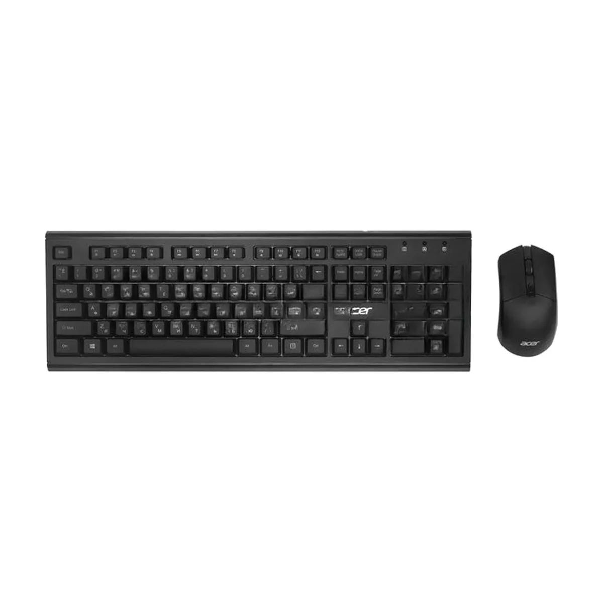 Комплект клавиатура+мышь Acer OKR120 беспроводной, USB, 1600 DPI, чёрный