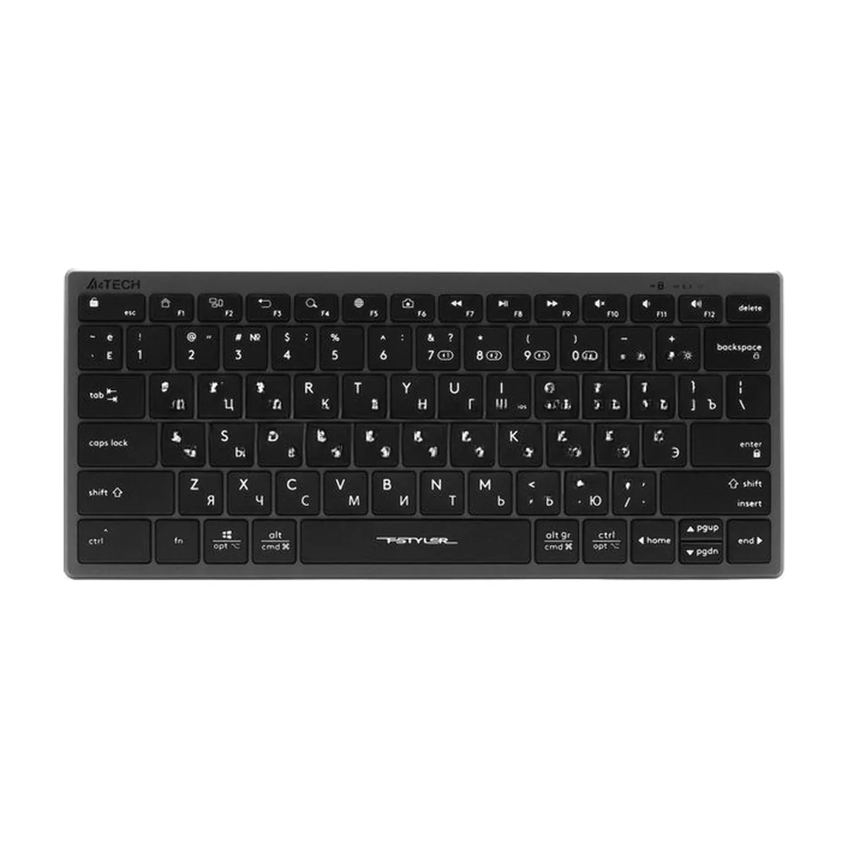 Клавиатура A4Tech Fstyler FBX51C беспроводная, Bluetooth, радиоканал, серый